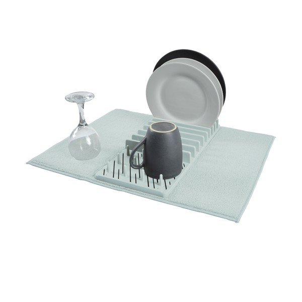 Helesinine plastmassist nõudekuivatusrest 50x38 cm - Homéa-image-1