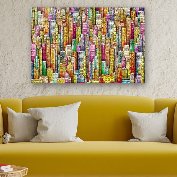 Klaasist maal 70x50 cm City - Wallity-image-1