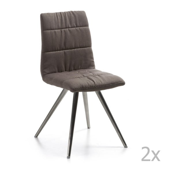 Sada 2 tmavě šedých židlí La Forma Lark2