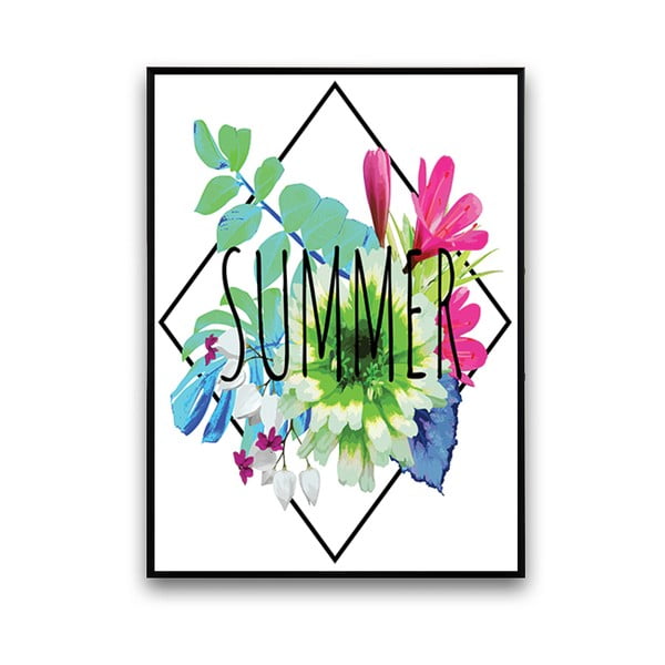 Plakát s květinami Summer, 30 x 40 cm