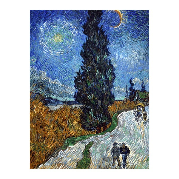Maali reproduktsioon 45x60 cm Vincent van Gogh - Country road in Provence by night - Fedkolor