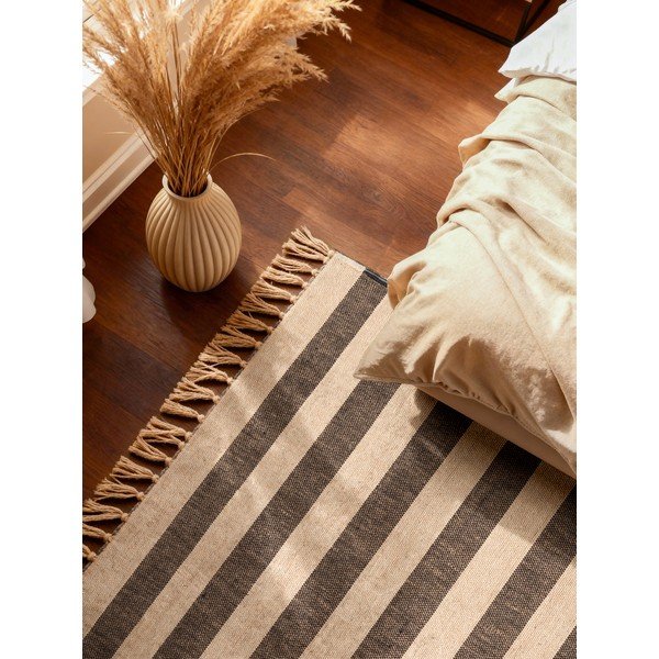 Must/kreemikas käsitsi kootud džuudist vaip 160x230 cm Playa - Hanse Home-image-3