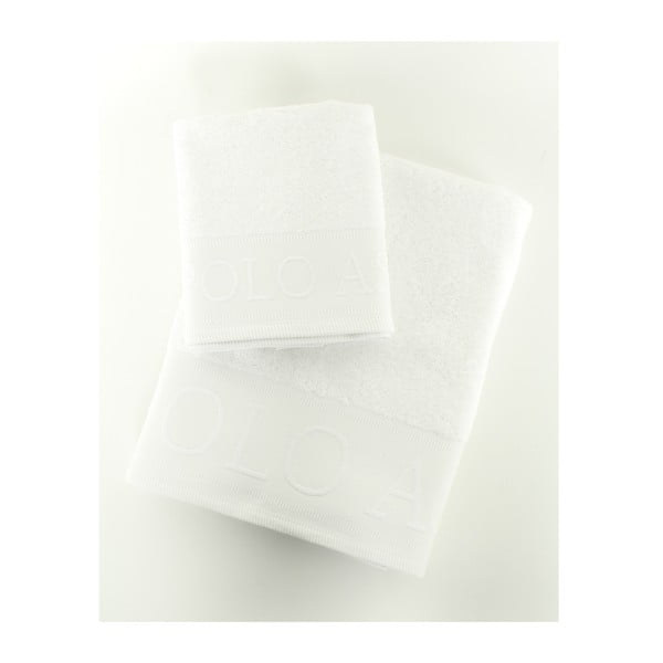 Sada 2 osušek Towel US Polo White, 50x90 a 90x150 cm