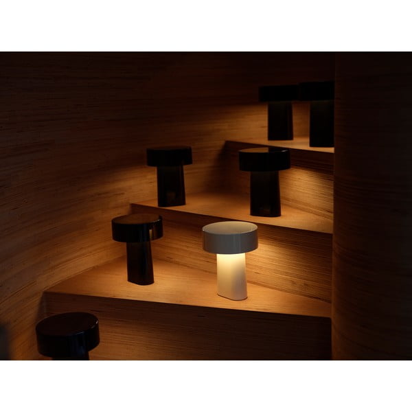 Hallikasbeež plastikust LED-laualamp (kõrgus 18 cm) Oblong - Zone-image-1