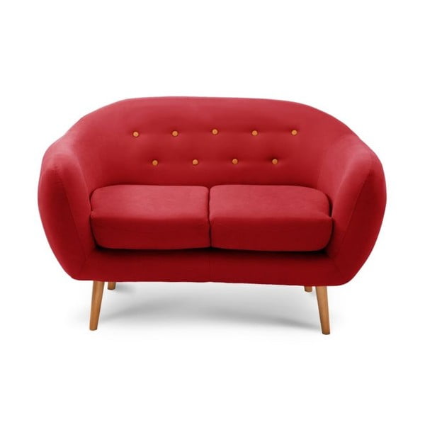 Červená dvoumístná sedačka Scandi by Stella Cadente Maison Constellation