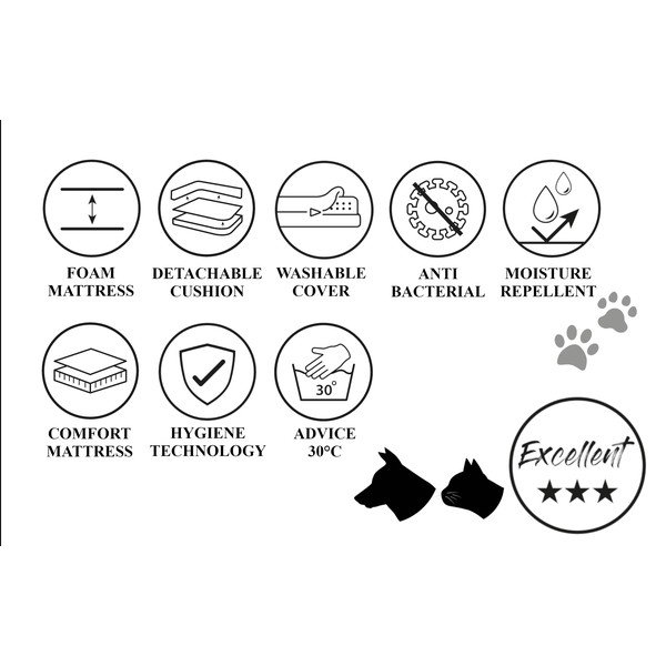 Pruun koeravoodi 65x50 cm - Madison-image-4