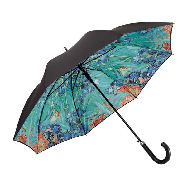 Tyrkysový holový deštník s dvojitou vrstvou Von Lilienfeld Irises Double Layer