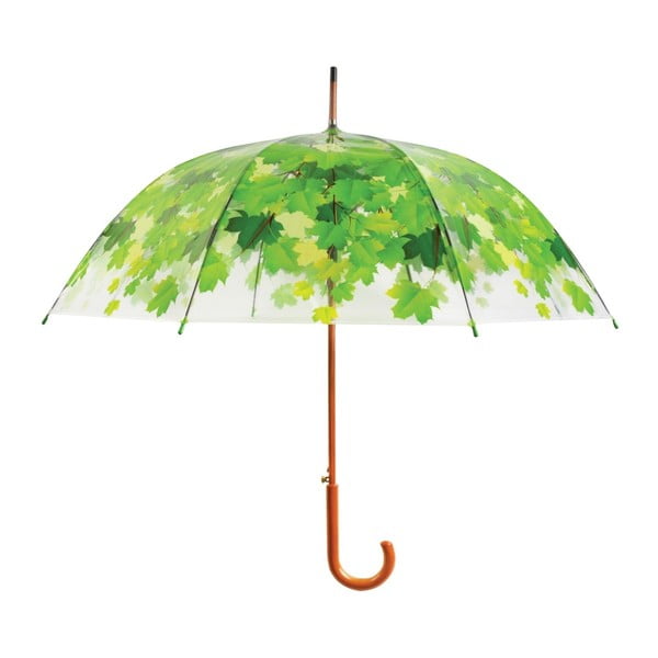 Läbipaistev tuulekindel vihmavari roheliste detailidega Ambiance Birdcage Leaf, ⌀ 92,5 cm - Esschert Design