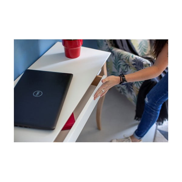 Valge laud, pikkus 65 cm Lillo - Ragaba-image-2