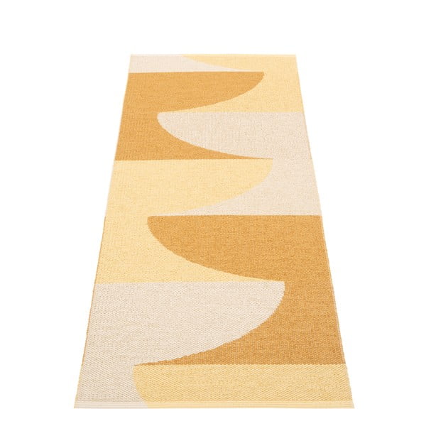 Ookerkollane sise/välisvaip 70x180 cm Hill Ochre Pale Yellow – Pappelina-image-2