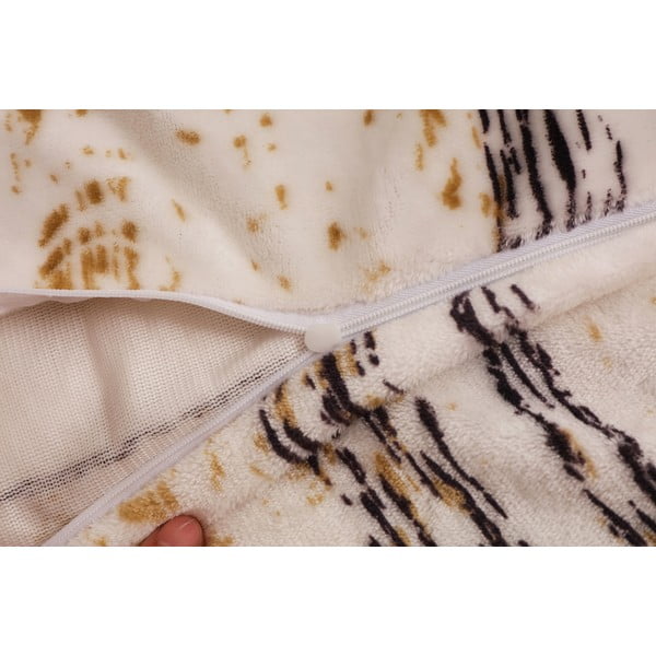 Must-kreem mikroplüüsist voodipesu üheinimesevoodile 140x200 cm Enrico - My House-image-3