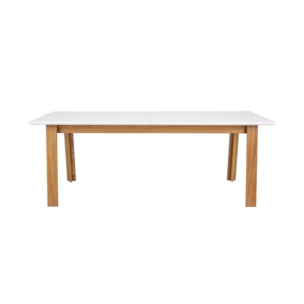 Valge kokkupandav söögilaud tammepuust jalgadega Profil - Tenzo-image-3