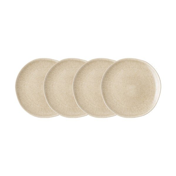 Hallikasbeežid kivikeraamikast taldrikud 4tks komplektis ø 21 cm Viola - House Nordic