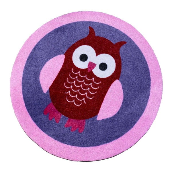 Dětský fialový koberec Zala Living Owl, ⌀ 100 cm