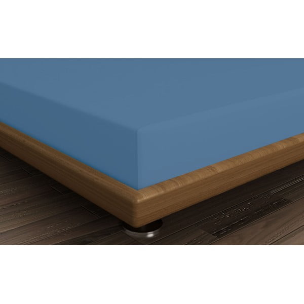 Sinine puuvillane kummiga lina 140x200 cm - Mijolnir-image-1