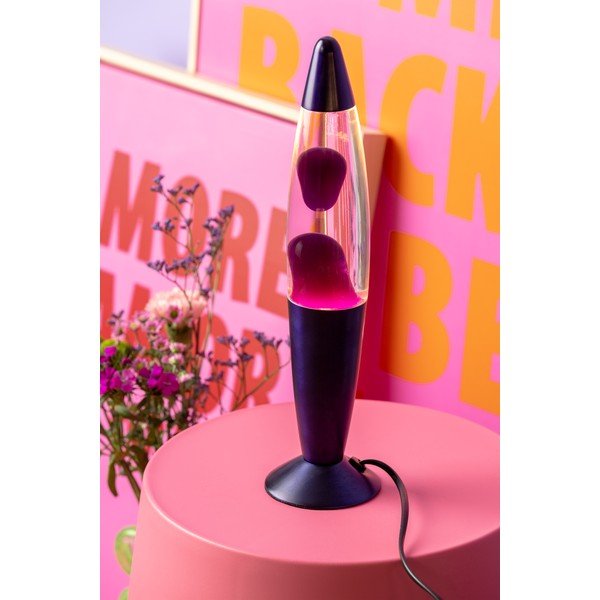 Lilla klaasist laavalamp (kõrgus 35,5 cm) Funky Rocket Lava - Leitmotiv-image-1