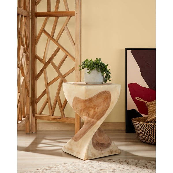 Mungguri täispuidust diivanilaud 30x30 cm Hakon - Kave Home-image-1