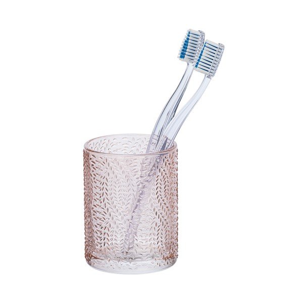 Heleroosa klaasist tass hambaharjade jaoks Vetro - Wenko-image-1