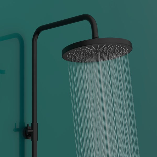 Mustast roostevabast terasest dušikomplekt 120cm Soft Water - Wenko-image-1