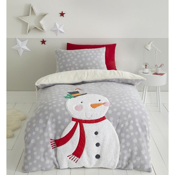 Hall mikropluus voodipesu , 200 x 200 cm Cosy Snowman - Catherine Lansfield-image-1