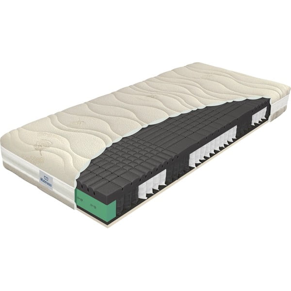 Keskmiselt kõva/pehme kahepoolne vedrumadrats 120x200 cm BLACK dream - Materasso-image-1