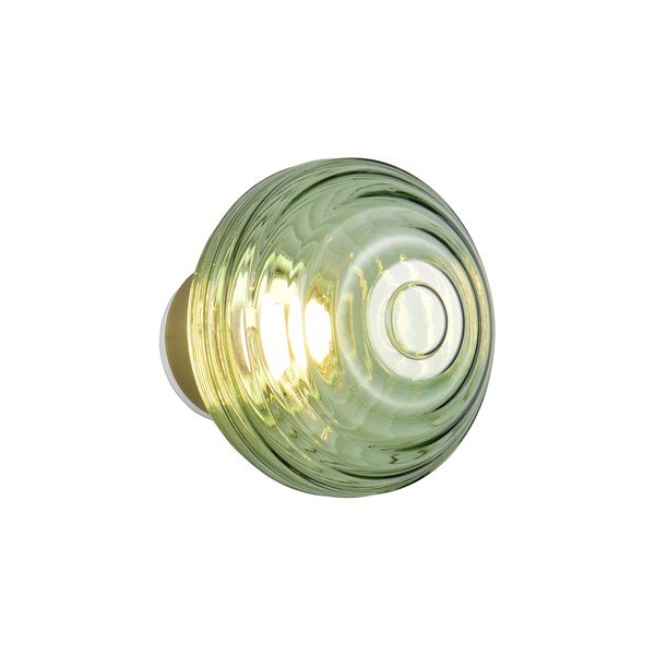 Roheline metallist LED-seinavalgusti USB-ga ø 15,5 cm Earl - Reality-image-4