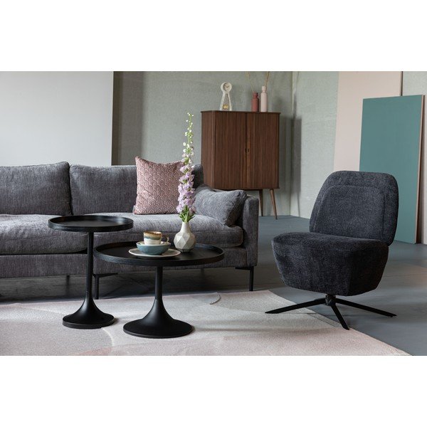 Must ümmargune diivanilaud ø 69 cm Jason - Zuiver-image-4