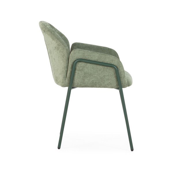 Rohelised polsterdatud söögitoolid 2 tk komplektis Aslin - MOME-image-2