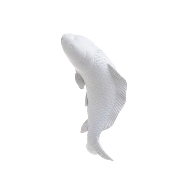 Bílá dekorace ve tvaru ryby InArt, 24 x 10 cm