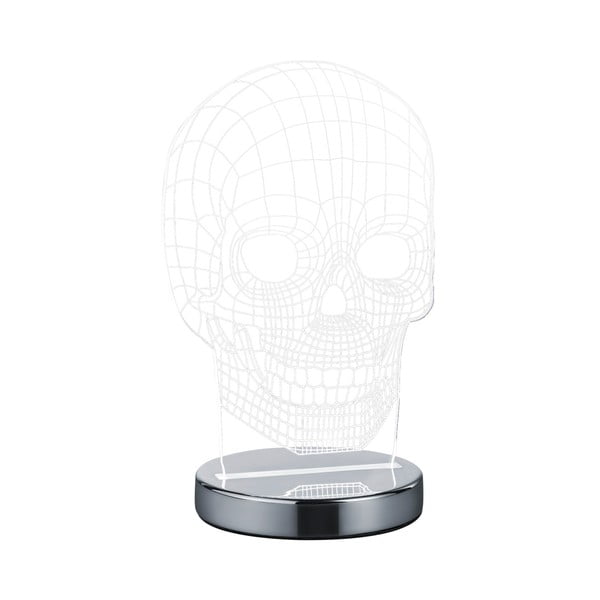 LED laualamp läikiva hõbedase värviga (kõrgus 21 cm) Skull - Reality-image-2