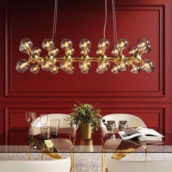 Rippvalgusti hallikas-kuldne ø 12 cm Atomic - Kare Design-image-1