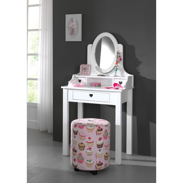 Valge garderoobilaud , kõrgus 136 cm Amori - Vipack-image-1