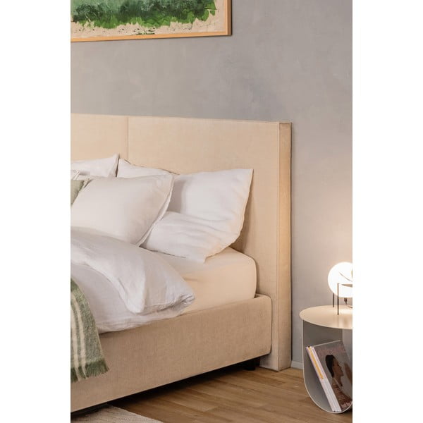 Beež polsterdatud kaheinimesevoodi koos voodipõhja ja panipaigaga 180x200cm Myra Bold - Bonami Selection-image-3