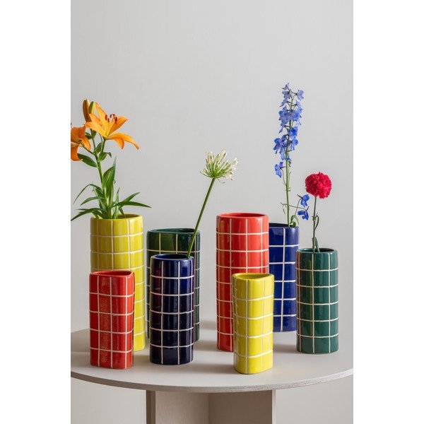 Tumeroheline keraamiline vaas (kõrgus 30 cm) Retro Tiles - PT LIVING-image-1