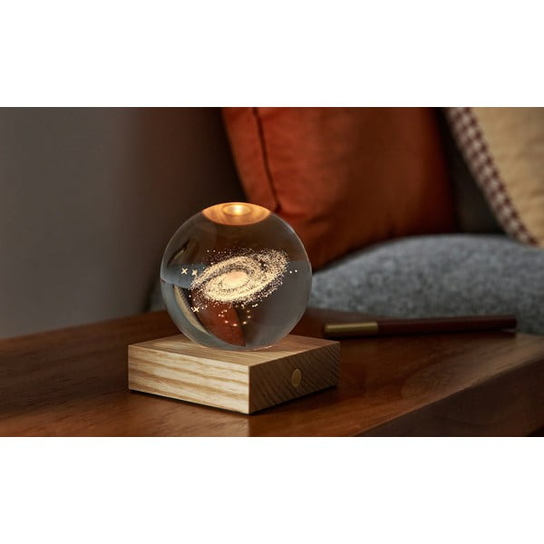 Tumepruun timmitav klaasist lambivari (kõrgus 12 cm) Amber - Gingko-image-1