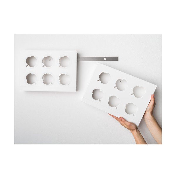 Vertikální květináč s neviditelným stojanem HOH! Duo Smart Bianco, 78x27 cm-image-4