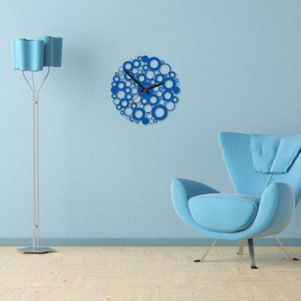 Nástěnné hodiny Blue Bubble-image-1