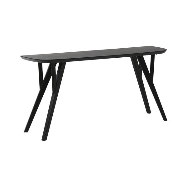 Matt must konsoollaud, mis on valmistatud täispuidust akaatsiapuust, 44x160 cm Quenza - Light & Living