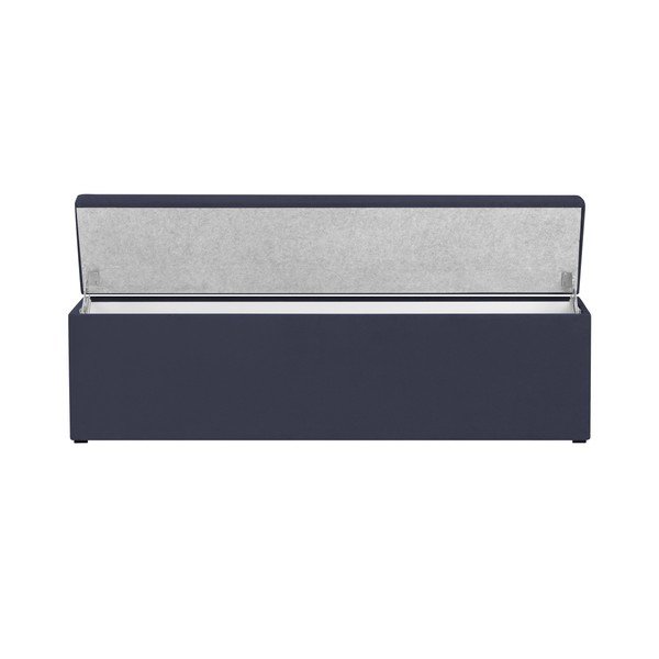 Tmavě modrý otoman Mazzini Sofas Ancona, 200 x 46 cm-image-1