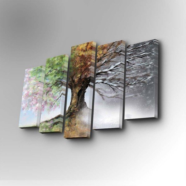 Mitmeosaline maal "Neli aastaaega", 82 x 50 cm - Art Five-image-2