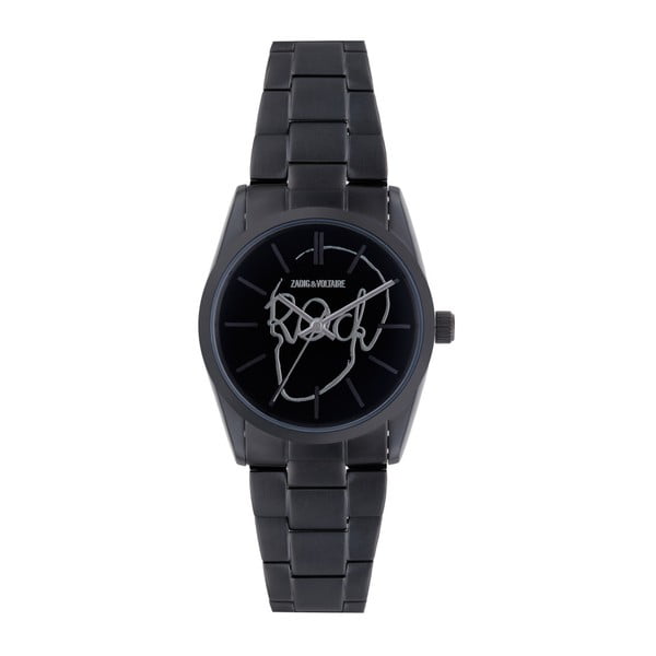 Pánské černé hodinky Zadig & Voltaire Skull Candy