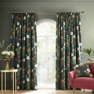 Rohelised kardinad, 2 tk 168x183 cm komplektis Arcadia Floral - RHS