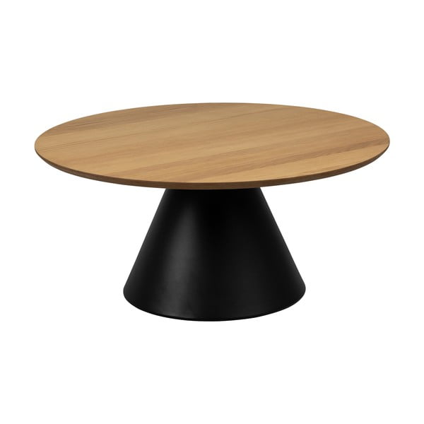 Must-puiduvärvi ümmargune diivanilaud ø 85 cm Soli - Actona-image-3