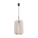 Beež metallist ripplamp tekstiilist varjuga, ø 27 cm Elom - Sollux