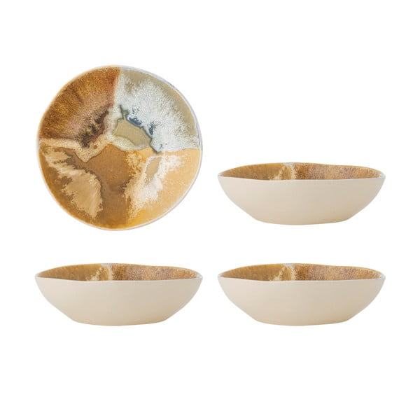 Kreemid kivikeraamikast kausid 4tk komplektis 625 ml Lacey - Bloomingville