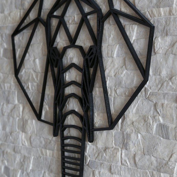 Must seinakaunistus Elevant, 39 x 65 cm - Evila Originals-image-1