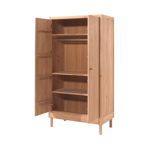 Tammepuidust naturaalset värvi laste riidekapp 100x190x55 cm Forrest - Vipack-image-2