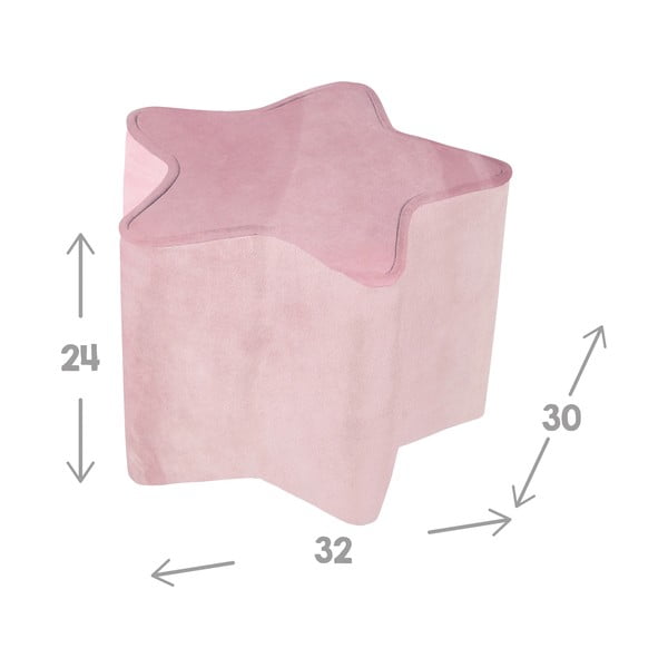 Heleroosa sametist laste tumba Lil Sofa - Roba-image-2