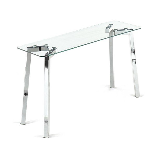 Hõbedase klaasplaadiga konsoollaud 40x125 cm Kirk - Tomasucci-image-2