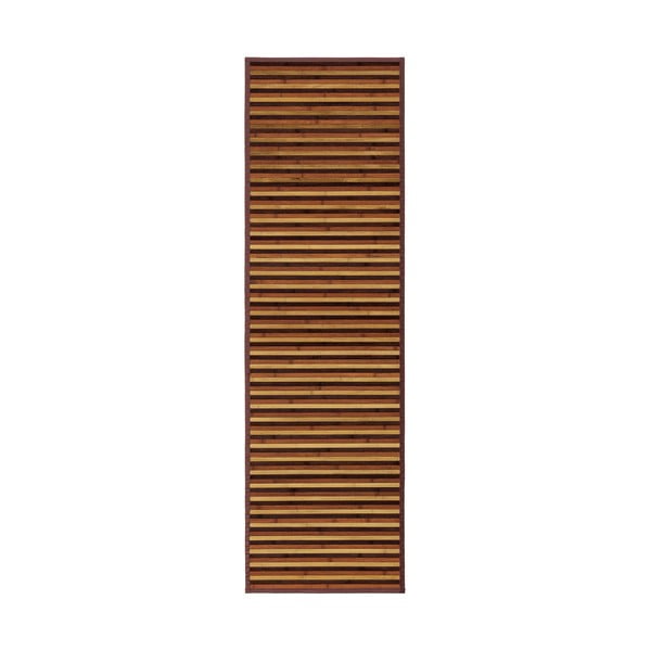 Pruun-sinepivärvi bambusest koridorivaip 60x200 cm - Casa Selección